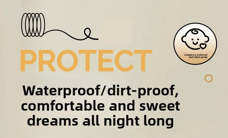Ultrasonic Quilted Waterproof Mattress Protector – TPU, Anti-Mite, Baby-Safe, 6 Sizes