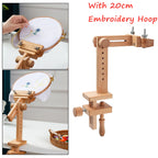 Soporte de escritorio ajustable para bastidor de bordado de madera con rotación de 360 grados Marcos de bastidor de punto de cruz Anillos Regalos para adultos y madres Costura