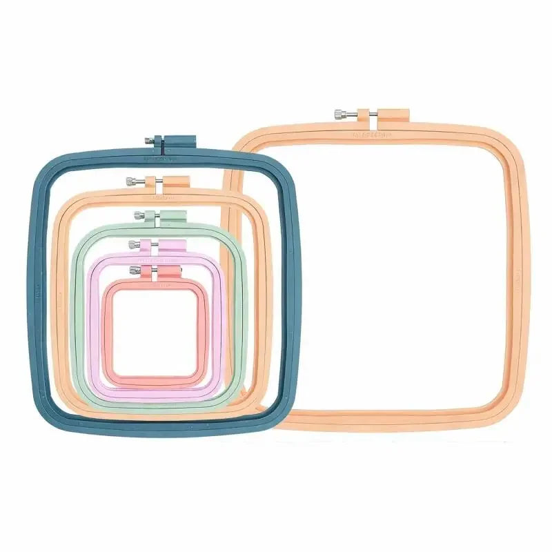 Square Plastic Embroidery Hoop – 6 Colors