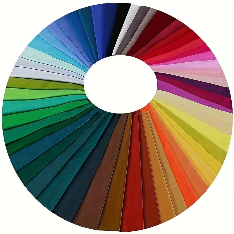 50-Piece Pre-Cut Cotton Quilting Squares – Multicolor 10" × 10" Fabric Charm Pack for Sewing & DIY