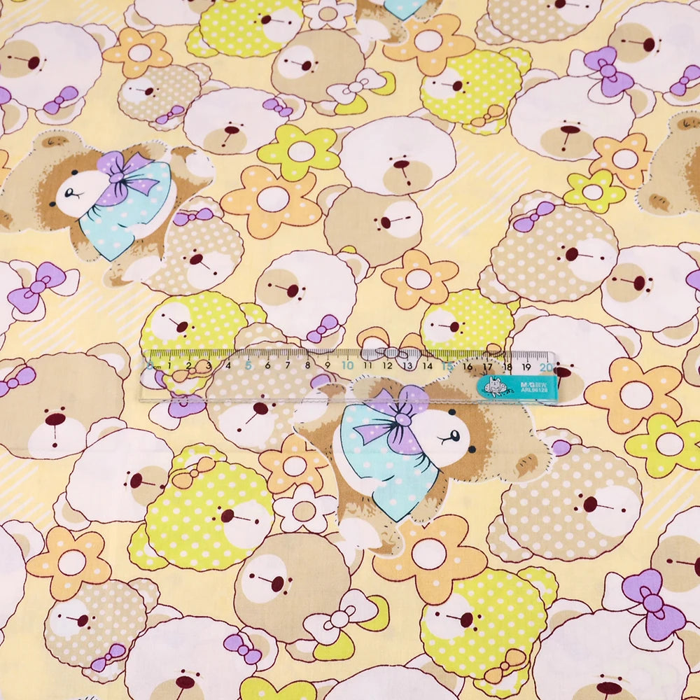 Teramila Cotton Fabric Meter Cute Cartoon Design Telas Tissu DIY Patchwork Quilts Dress Bedsheet For Baby Kids Home Textile