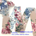 Floral Printed Fabric Ribbon – 10-Yard Roll