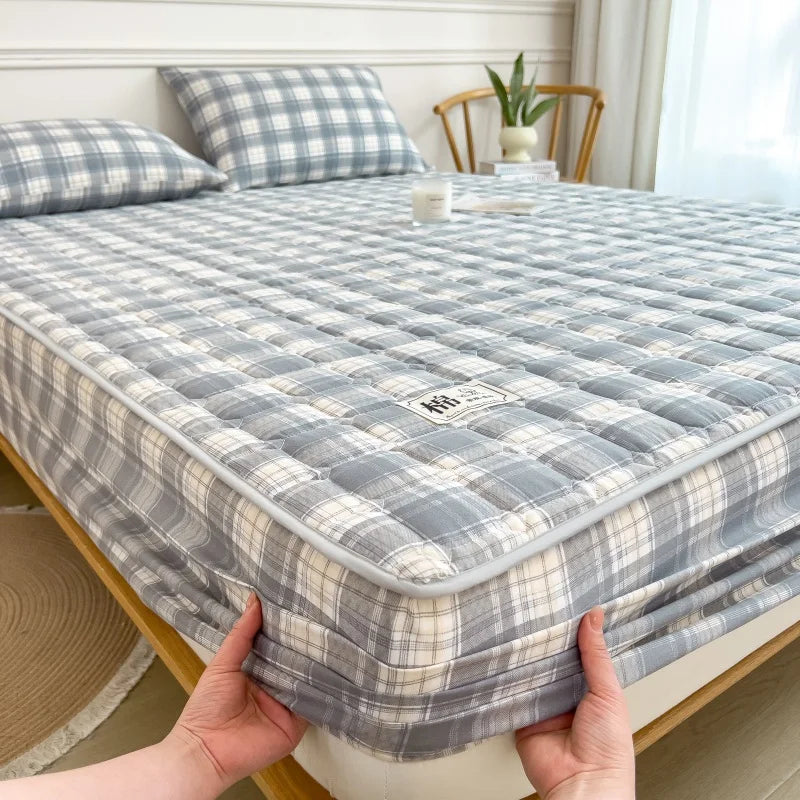 Dreamreal 100% Cotton Quilted Mattress Protector – Non-Slip, Anti-Bacterial, 12 Sizes