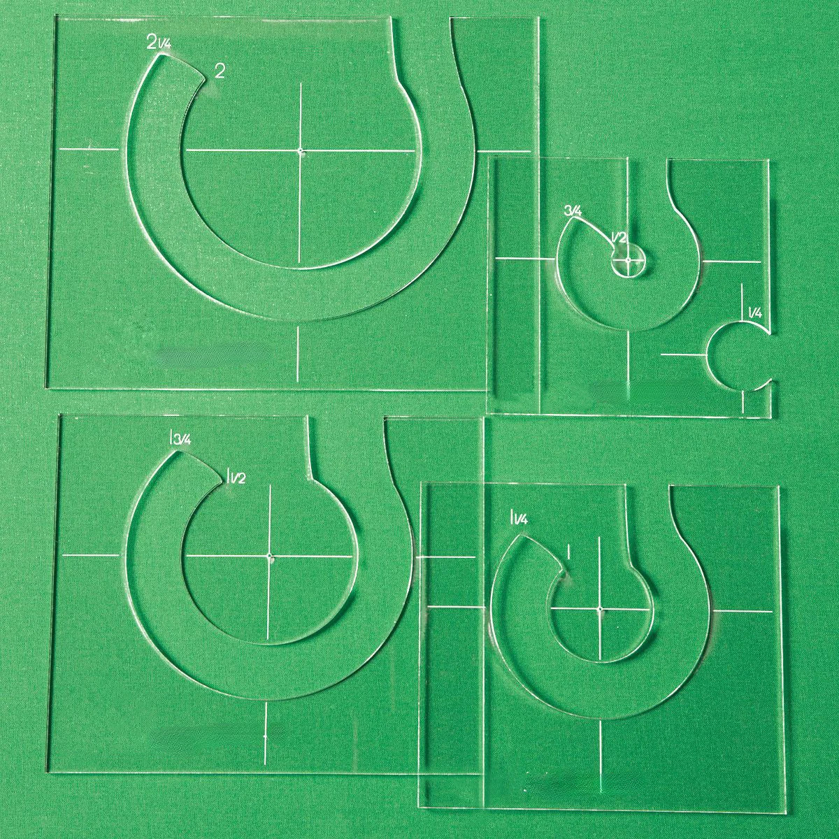 4-Piece Acrylic Quilting Templates Set  Transparent Free Motion Rulers For  DIY Quilt Designs Domestic Sewing Machines