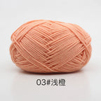 Hilo de algodón con leche de 4 cabos – 80% algodón, 20% fibra de leche | ~90 m (~98 yd) por madeja | Tejido a mano y a crochet