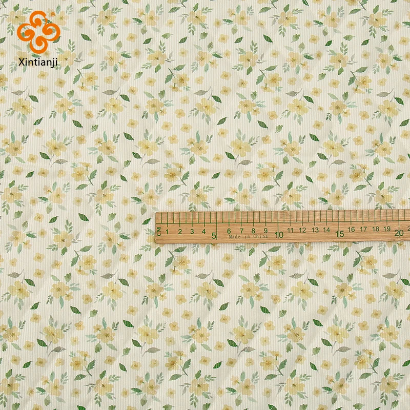 Pre-Quilted Floral Fabric – 59" Wide Polyester-Cotton Blend | Winter Coats, Bags & Home Décor (3 Lengths)