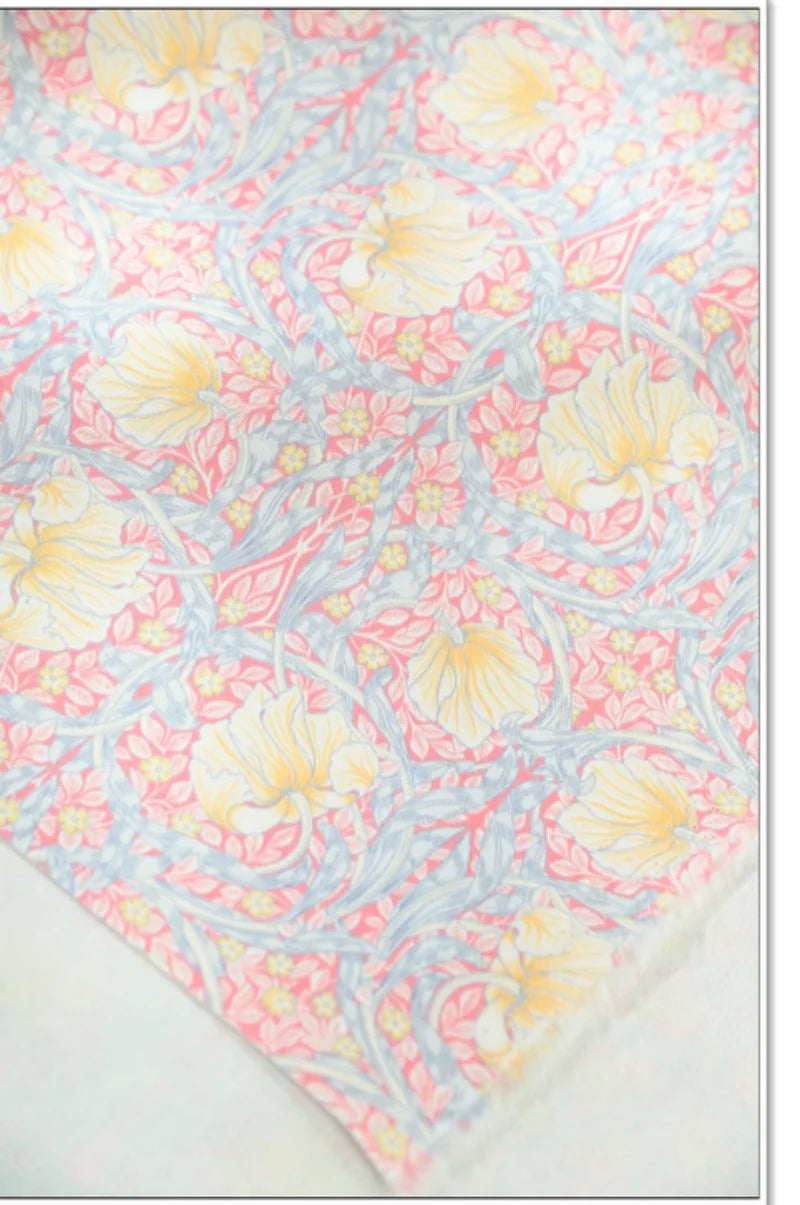 Little Fresh Flower Print 100% Cotton Canvas Fabric – 110cm Wide for Bags, Pillows, Tablecloths & DIY