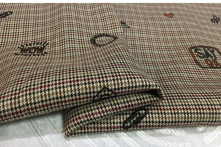 Mini Check Plaid Suiting Fabric – Polyester Cotton Blend