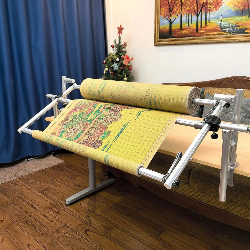 Soporte de aluminio para bastidor de bordado de mesa – Abrazadera para bastidor de punto de cruz y costura