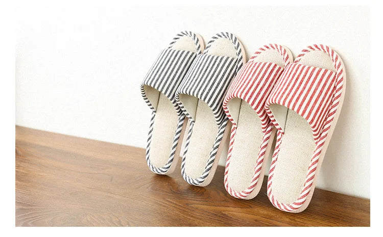 Striped Cotton Linen Fabric for Sewing & Home Décor | Sold by the Meter