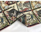 Tela de brocado con estampado de gato bonito – 150 cm de ancho, cortado a pedido (incrementos de 50 cm)