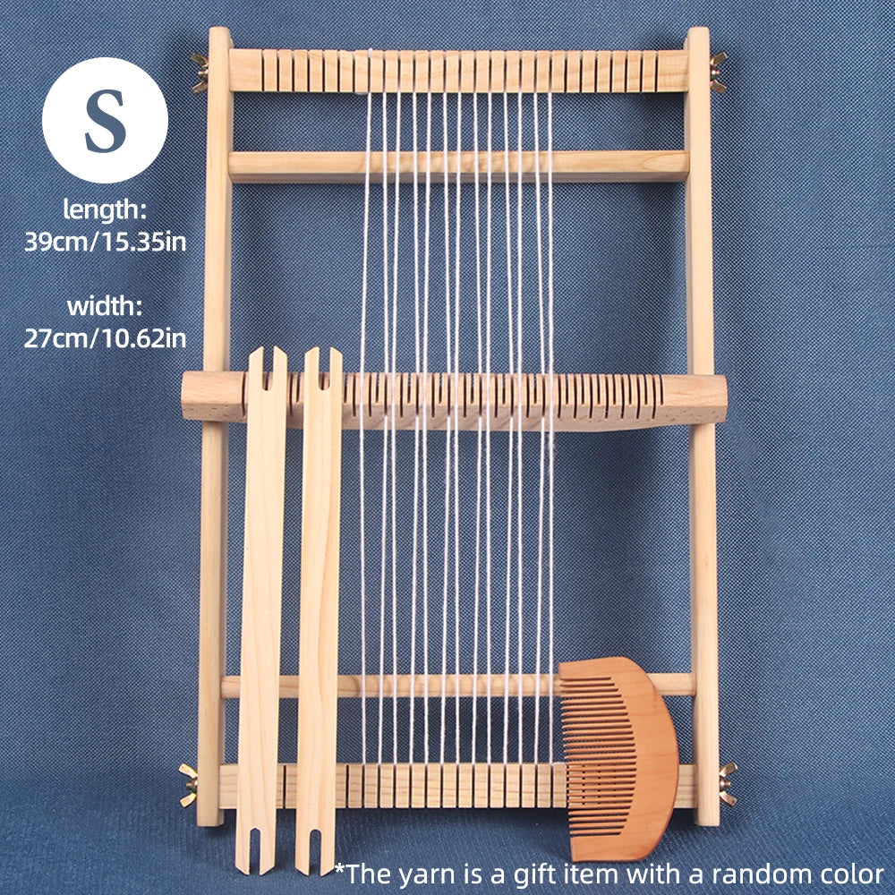 Wood DIY Weaving Loom – Beech Frame Tapestry & Carpet Knitting Tool