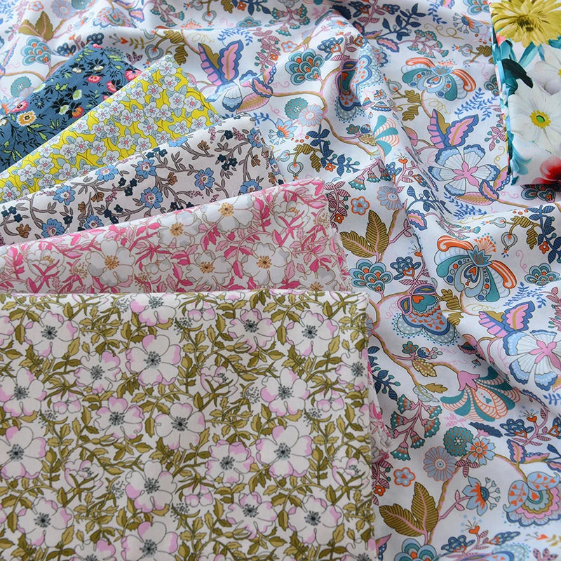 Floral Digital Print 100% Cotton Poplin Fabric | 50s | 145cm Wide | Dress, Pajamas & DIY