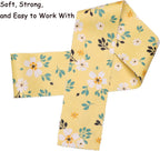 Rollo de gelatina con estampado floral amarillo - 40 tiras de poliéster precortadas de 6.5" x 20" para acolchar y manualidades
