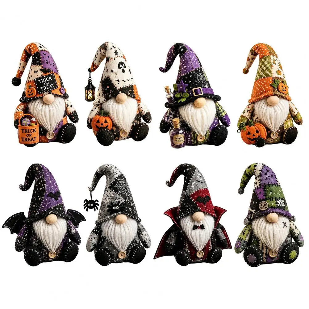 Halloween Gnome DIY Sewing Kit – Witch, Pumpkin & Gnome Doll Patchwork | Pre-Cut Fabric & Supplies Included