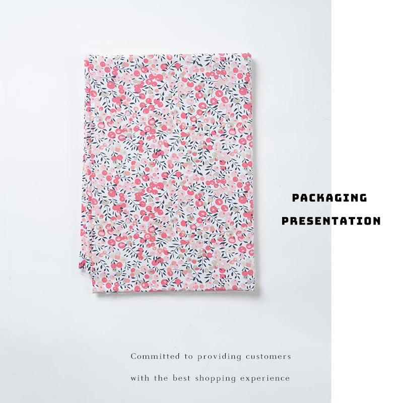 100% Cotton Poplin Fabric – Berry Print, 145cm Wide, Sold by 0.5m