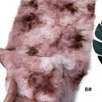 Tejido de Peluche Teñido Anudado – 25x45cm, Pelo de Muñeca de Algodón y Manualidades, 10 Colores