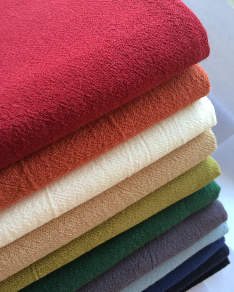 Cotton Linen Crepe Fabric – 137cm Wide | Skin-Texture Weave for Clothing, Curtains & Home Décor