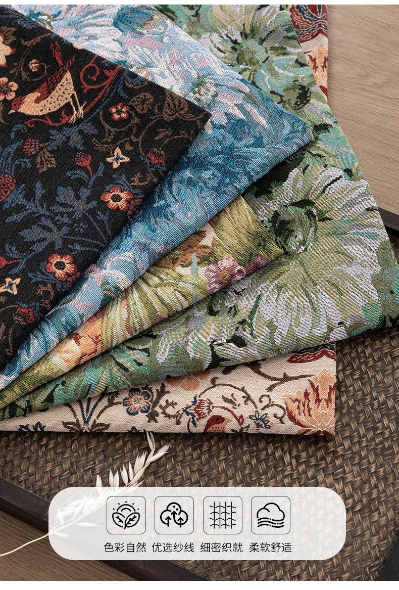 Monet Oil Painting Jacquard Fabric by the Meter | 146cm Wide | Home Décor & Sewing