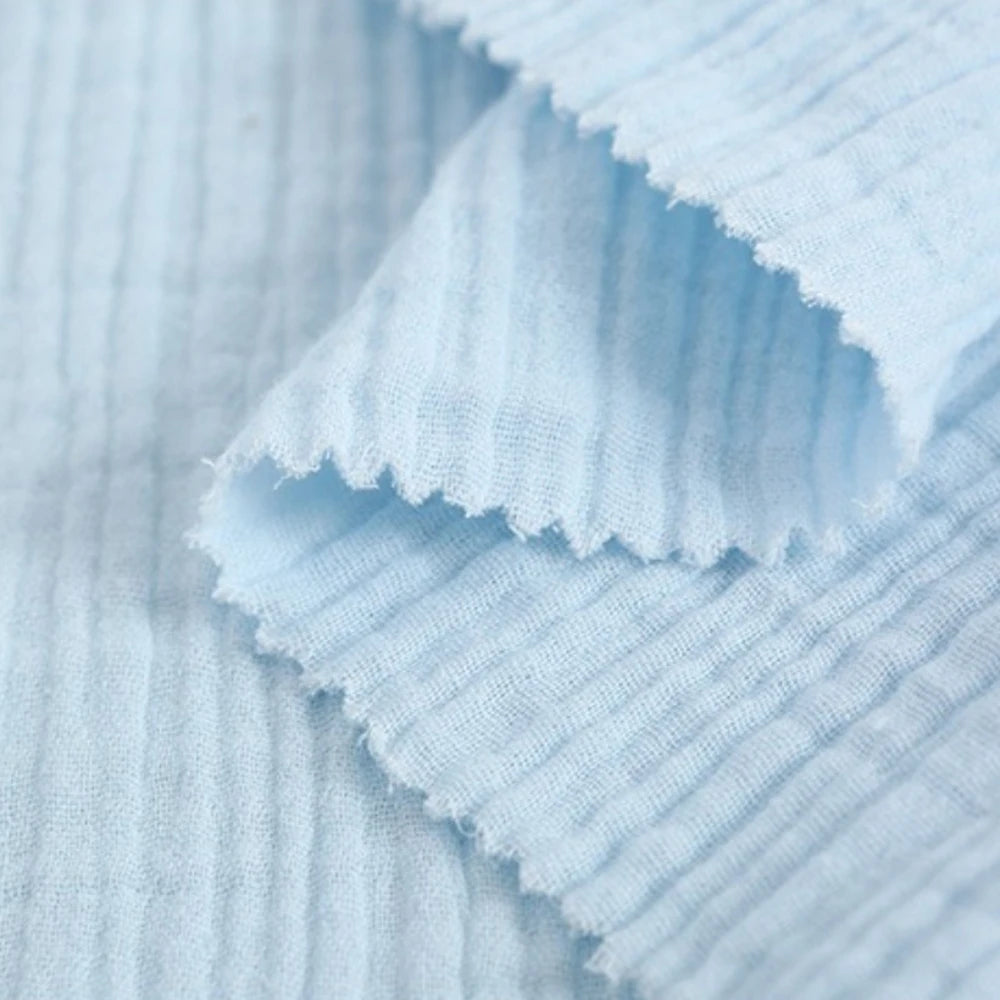 Double Gauze 100% Cotton Fabric – Soft & Breathable | Dresses, Baby Items, Bedding & Boho Table Runners (Sold by the Meter)