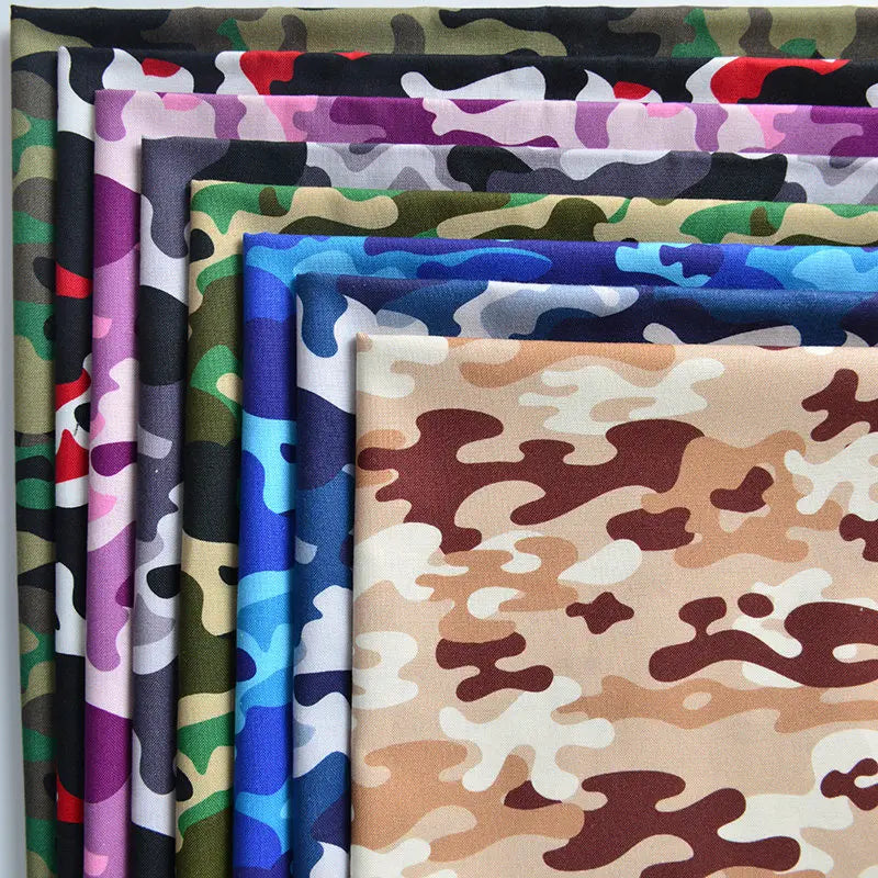 Camouflage Print 100% Cotton Fabric – 145cm Wide, Sold by the Meter – Desert, Ocean & Forest Camo for Clothing & DIY