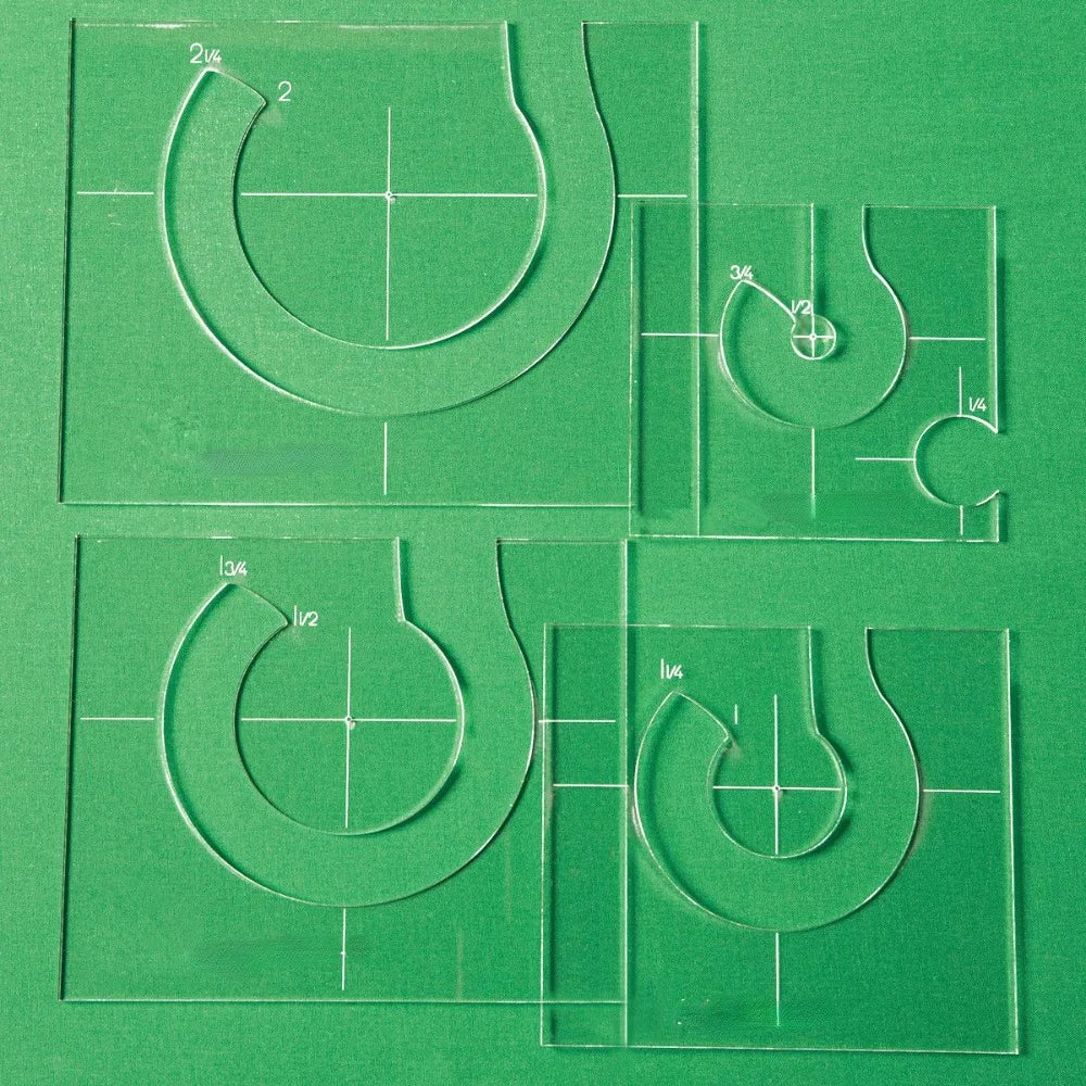 4-Piece Acrylic Quilting Templates Set  Transparent Free Motion Rulers For  DIY Quilt Designs Domestic Sewing Machines
