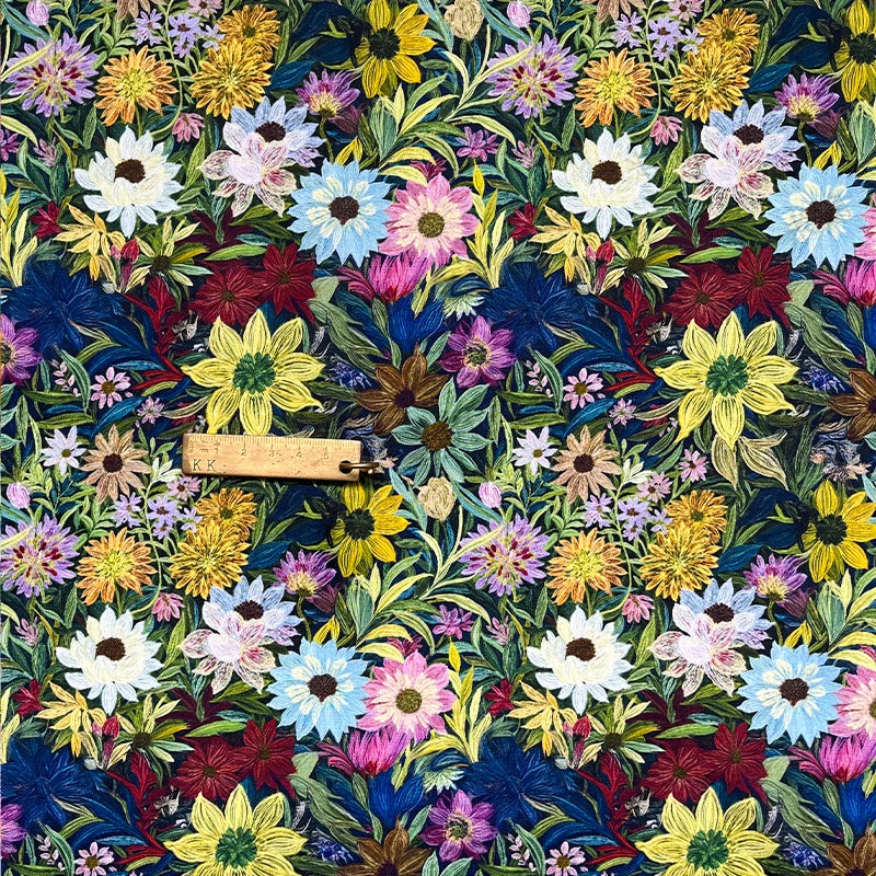 Fabric - 40 Precut Strips (6.35 X 49.78 cm) for Quilting And Sewing, 20 Floral Prints Assortment, 100% Material,
