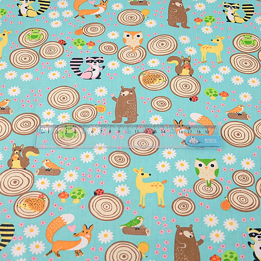 Teramila Cotton Fabric Meter Cute Cartoon Design Telas Tissu DIY Patchwork Quilts Dress Bedsheet For Baby Kids Home Textile