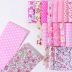 Floral Cotton Fabric Strips – 40 Pieces, 6.5 × 50 cm (2.56" × 19.69")