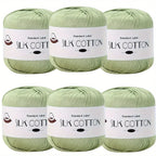 Hilo de Algodón de Seda - Hilo Fino para Ganchillo, Suéteres de Punto, Chales, Bufandas y Manualidades, Hilo Suave y Duradero 50g/unidad