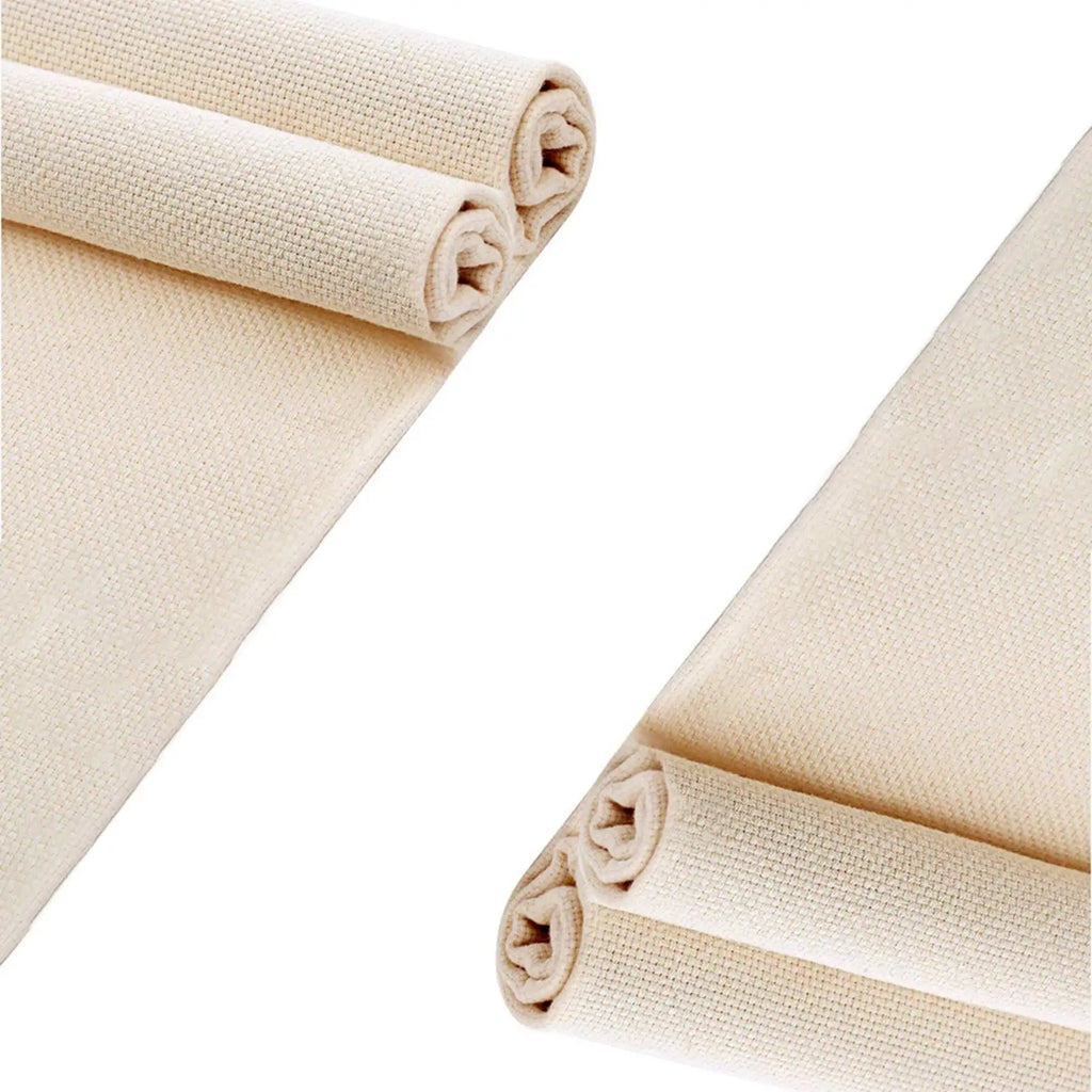 Punch Needle Cloth Fabric – 2-Pack Linen Embroidery Fabric for Punch Needle & Rug Punch (67 x 50 cm)