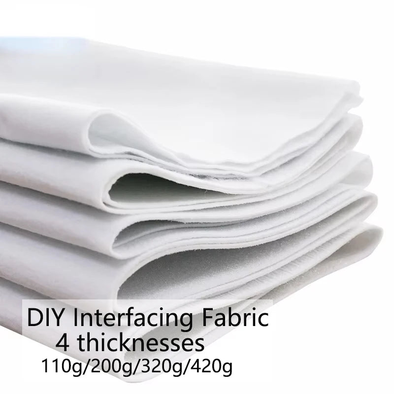 Iron-On Fusible Interfacing | Single-Sided Adhesive Interlining | 90cm Wide