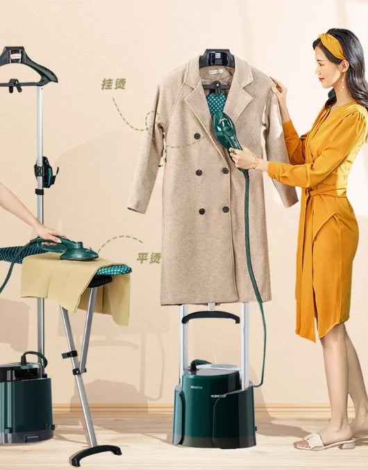 Hanging Steam Iron & Double-Pole Flat Ironing Board – Household Electric Ironing Station