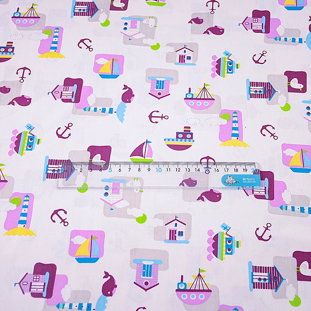 Cartoon & Floral Cotton Fabric Fat Eighths - 20x25cm Patchwork Fabric