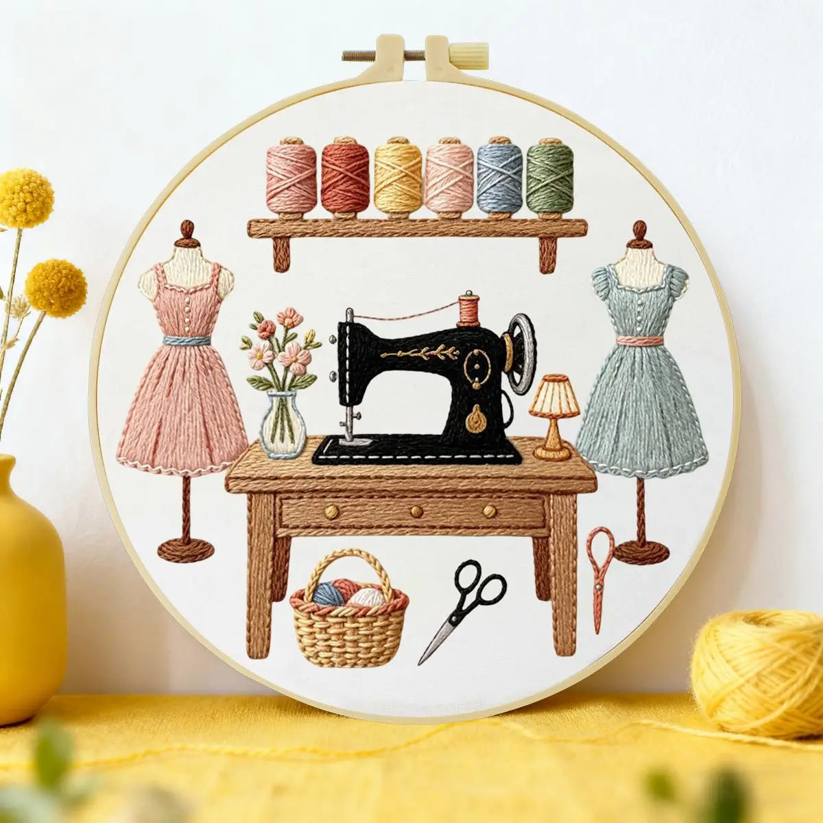Sewing Shop Embroidery Starter Kit – DIY Beginner Embroidery Kit