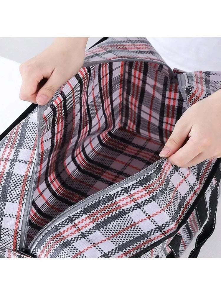 Large Capacity Quilt & Blanket Storage Bag – Dustproof Woven Organizer