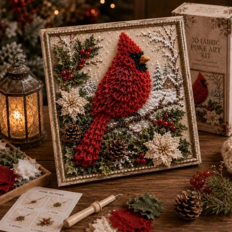 Kit de arte en tela 3D de Navidad – Decoración navideña DIY para adultos