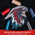 Kit de hilos de poliéster para bordar, 100 colores, 40WT, carretes de 4000m para máquinas de coser y bordar