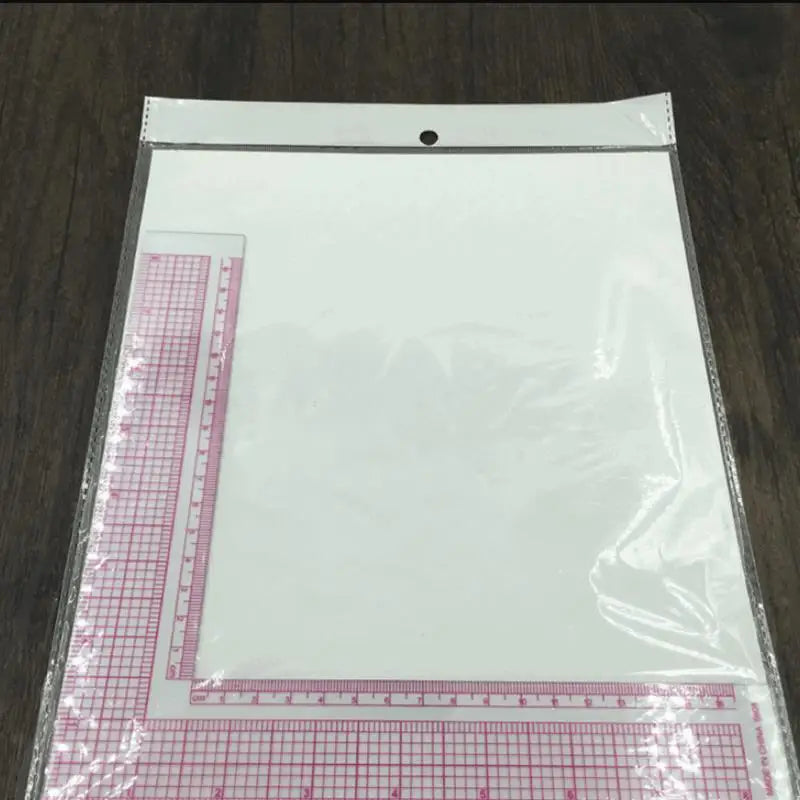 L-Shape Quilting & Sewing Ruler – 90° Plastic Garment Pattern Making Tool with Imperial & Metric Scales (8.5" × 8.5")