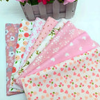 Paquete de Tela de Algodón — 8 Retales Grandes Precortados (25×20cm) | Estampados Florales para Patchwork
