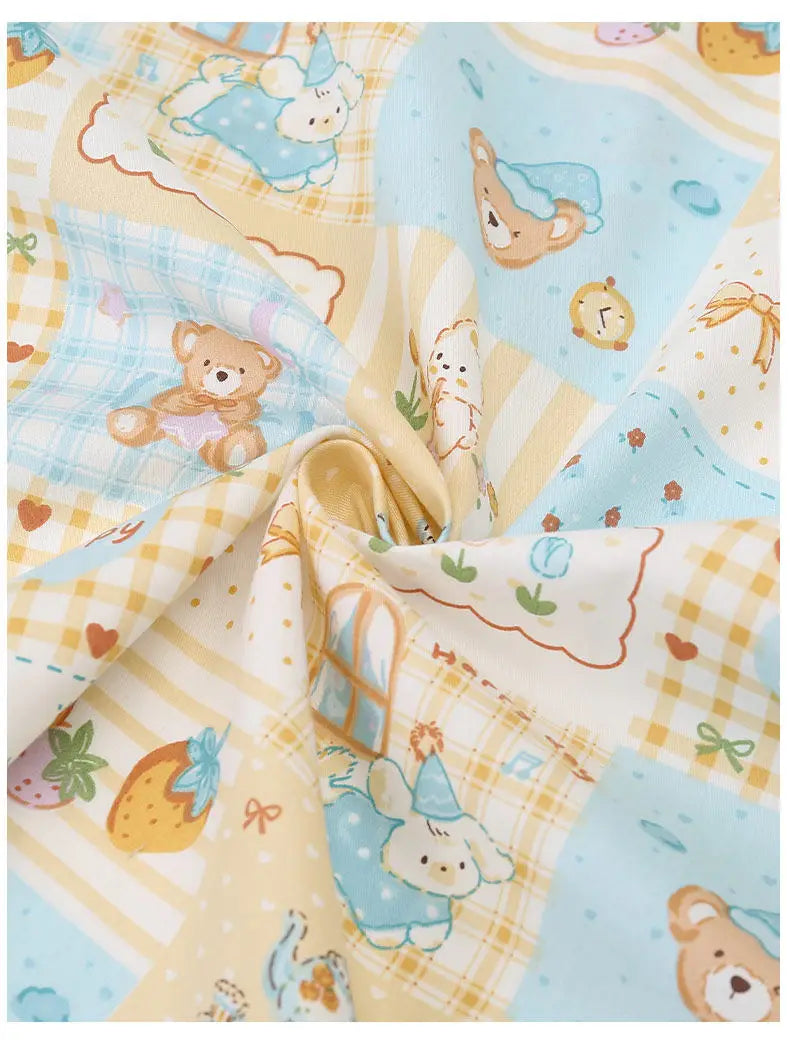 Rustic Floral Print 100% Cotton Fabric — 160cm Wide | Bedding, Curtains & Dresses