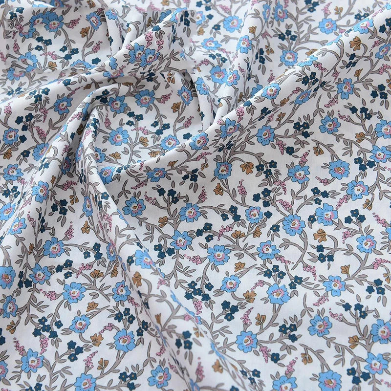 100% Cotton Poplin Floral Fabric – 50S Digital Print | 145 cm Wide | Dresses, Shirts & Pajamas