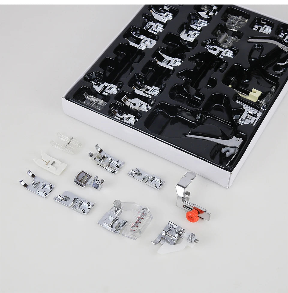 Sewing Machine Presser Foot Kit – 32 to 72 Pieces, Fits Brother, Singer, Janome & More
