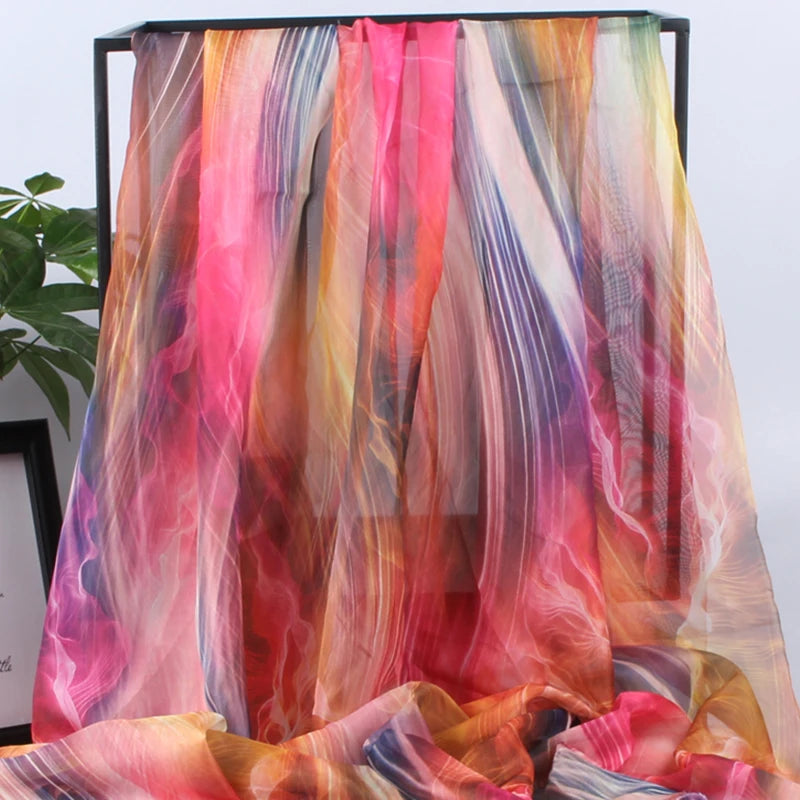30D Gradient Chiffon Fabric – Semi-Sheer & Elegant | 150 cm Wide (59 in)