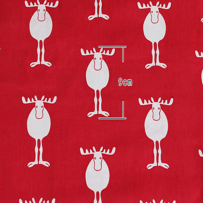 Christmas Twill Cotton Fabric – Santa, Trees & Holiday Prints, 0.5m x 1.6m