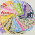 50PCS/lot 10X10cm Cotton Fabric Different Flowers Patterned Handmade Quilting Patchwork Sewing Square Floral Cotton Fabric Craft