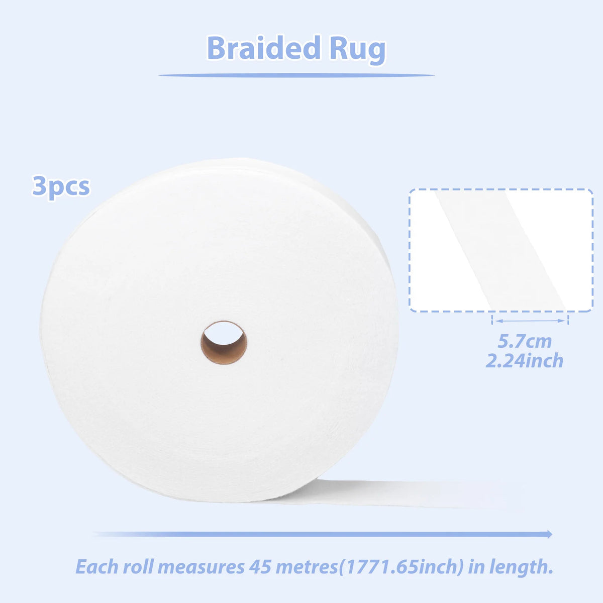 Jelly Roll Batting Strips for Rugs and Quilting Crafts