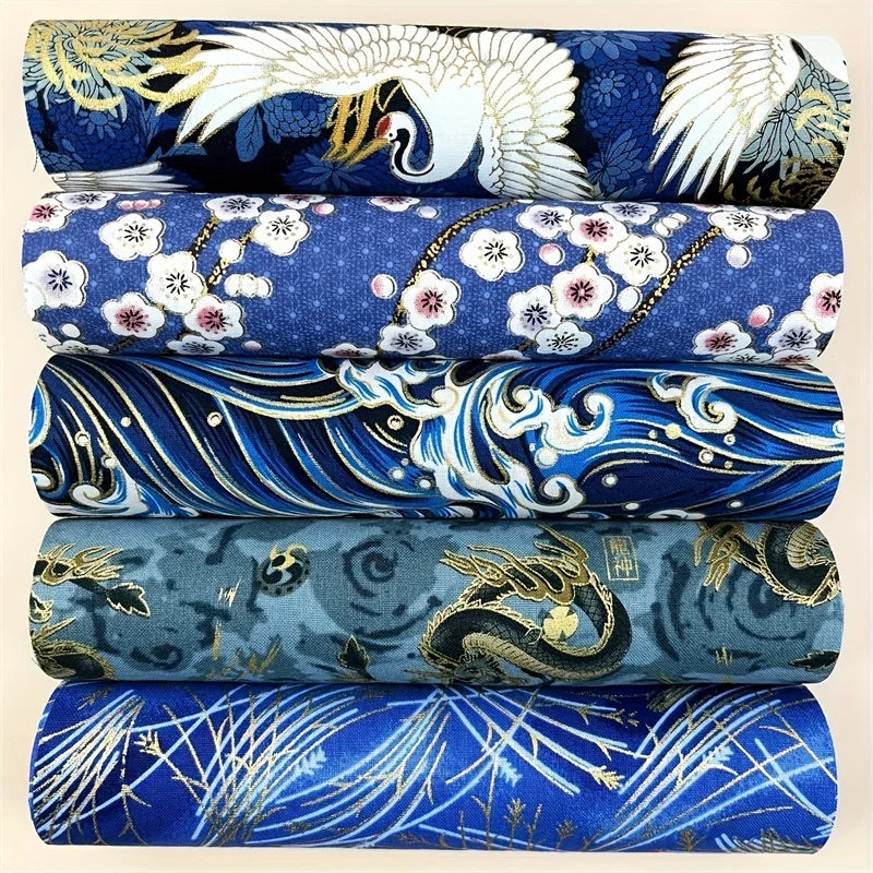 Cotton Print Fabric Bundle — 5 Precut Pieces (20×25cm / 8”×10”) | Doll Clothes, Quilting & Crafts