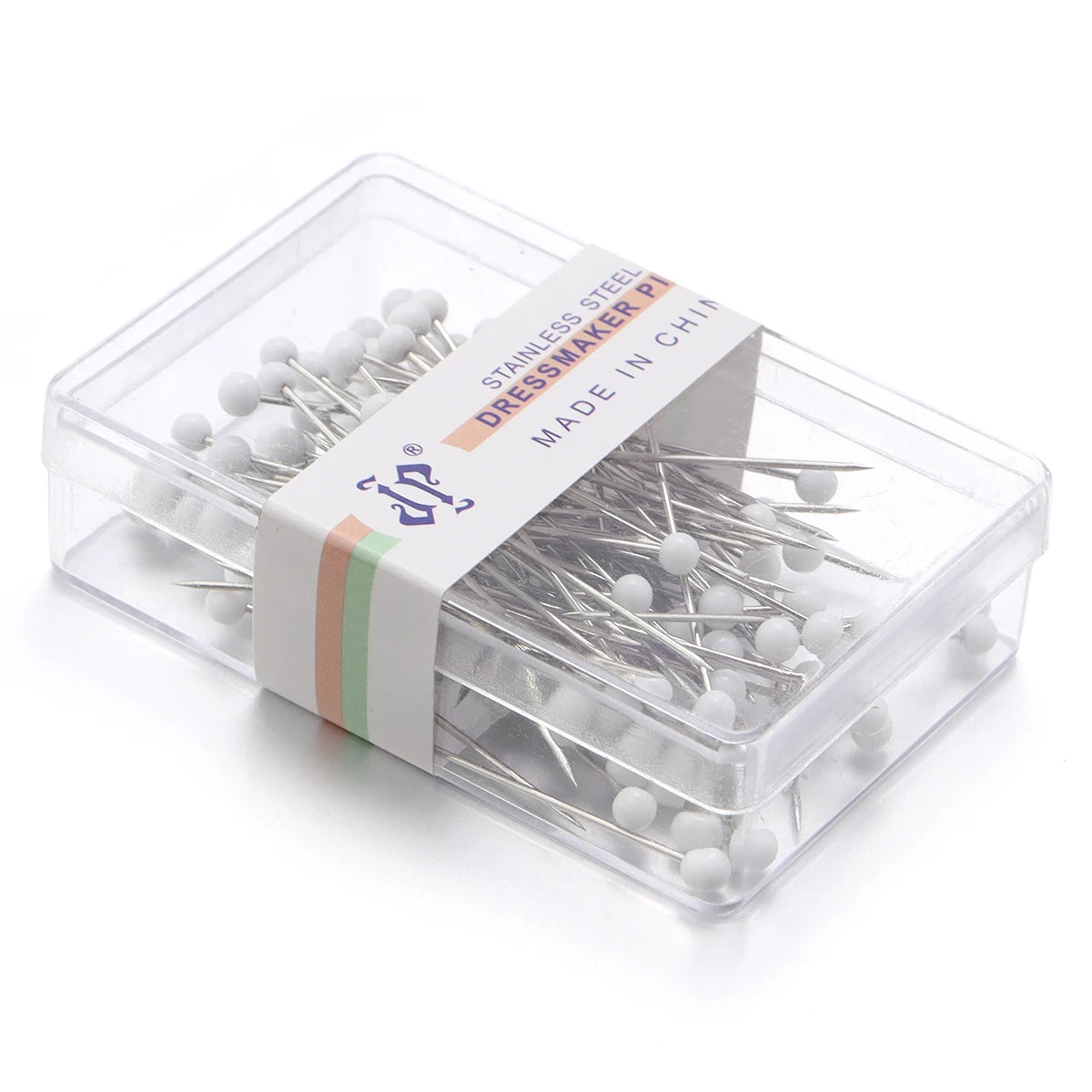 100-Piece Color Ball Head Sewing Pins — Stainless Steel Quilting & Fabric Pins