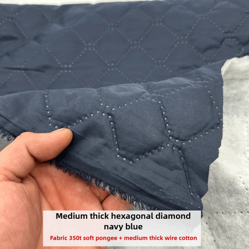 Quilted Lining Fabric by the Meter – 100cm x 145cm Polyester Sewing Cloth